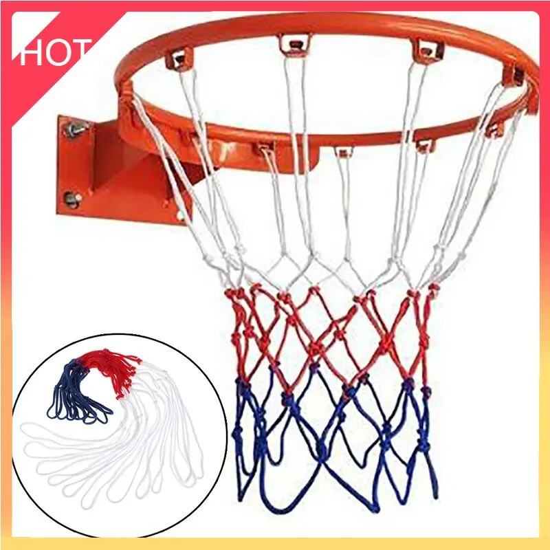 Standard Basketball Net Durable Nylon Thick Thread Three Color Universal Basketball Net Mesh Replacement
Standard Basketball Net Durable Nylon Thick Thread Three Color Universal Basketball Net Mesh Replacement