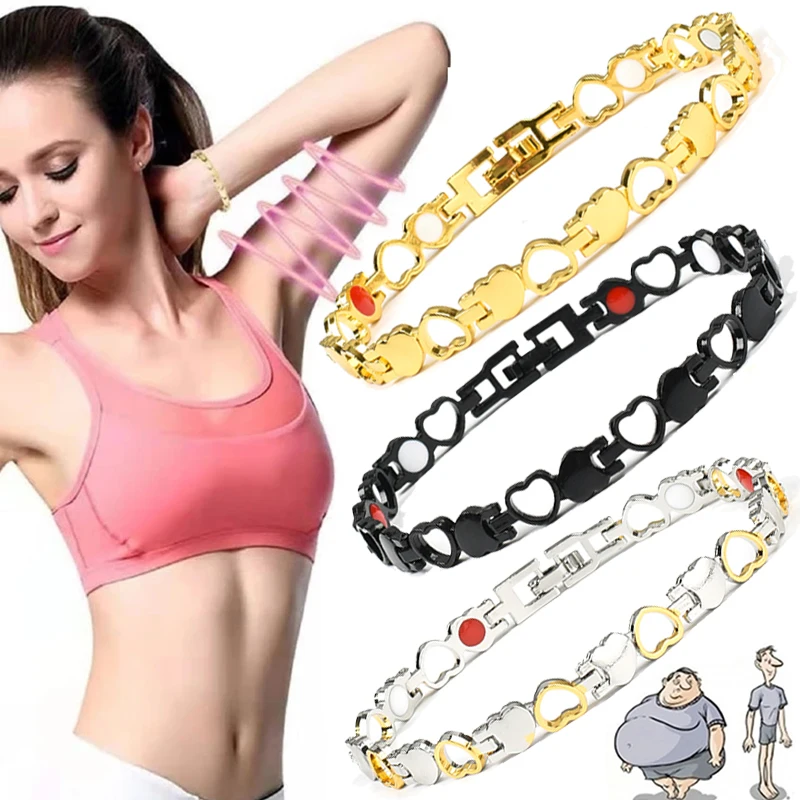 

Magnetic Bracelet Lymph Drainage Therapeutic Detox Slimming Bracelet Women Men Retro Creative Bracelet Health Care Weight Loss