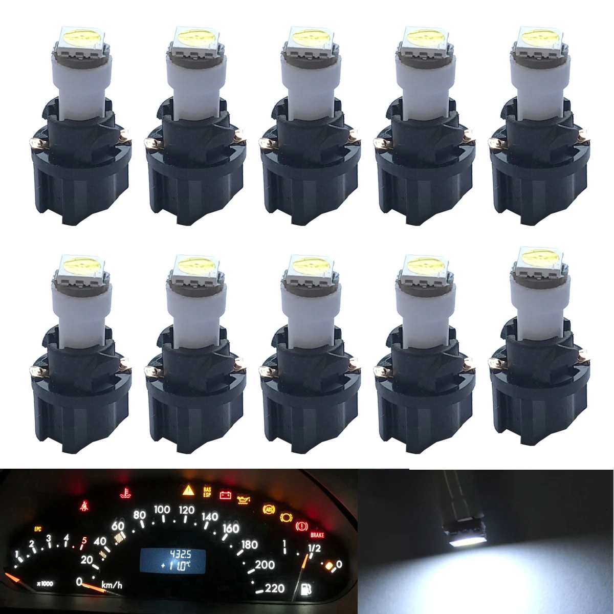 10 шт. T5 PC74 W3W W1.2W светодиодные лампы с поворотными розетками, индикатор обогрева приборной панели, сменные лампы для приборной панели
10 шт. T5 PC74 W3W W1.2W светодиодные лампы с поворотными розетками, индикатор обогрева приборной панели, сменные лампы для приборной панели