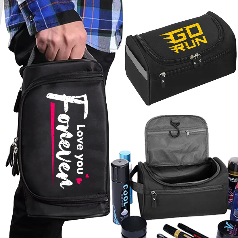 Men Makeup Bag Functional Hanging Travel Toiletries Organizer Storage Pouch Make Up Case Phrase Pattern Beauty Cosmetic Bag
Men Makeup Bag Functional Hanging Travel Toiletries Organizer Storage Pouch Make Up Case Phrase Pattern Beauty Cosmetic Bag