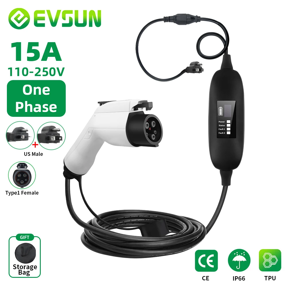 EVSUN 110V-250V 15A EV портативное зарядное устройство тип 1 EVSE зарядное устройство электрическое автомобильное зарядное устройство US вилка SAE J1772 за...
EVSUN 110V-250V 15A EV портативное зарядное устройство тип 1 EVSE зарядное устройство электрическое автомобильное зарядное устройство US вилка SAE J1772 за...