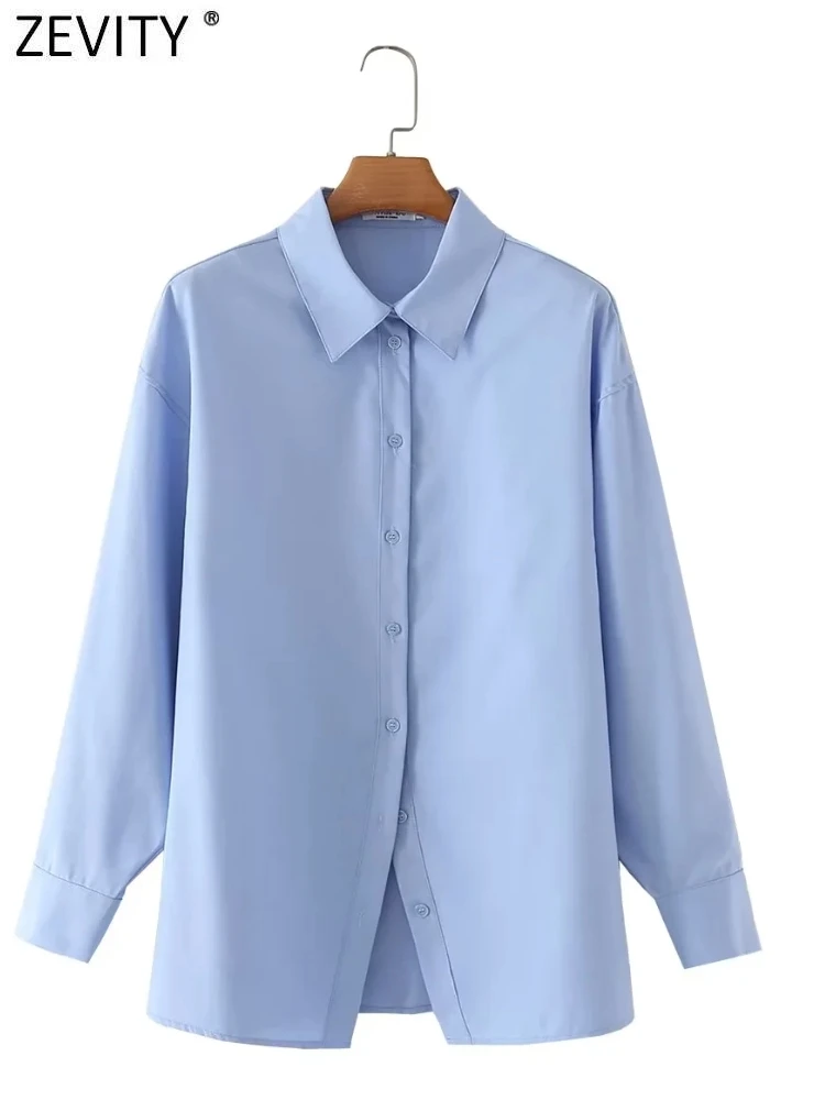Zevity Women Fashion Front Split Solid Loose Smock Blouse Office Lady Chic Long Sleeve Business Shirt Chemise Blusas Tops LS2332
Zevity Women Fashion Front Split Solid Loose Smock Blouse Office Lady Chic Long Sleeve Business Shirt Chemise Blusas Tops LS2332