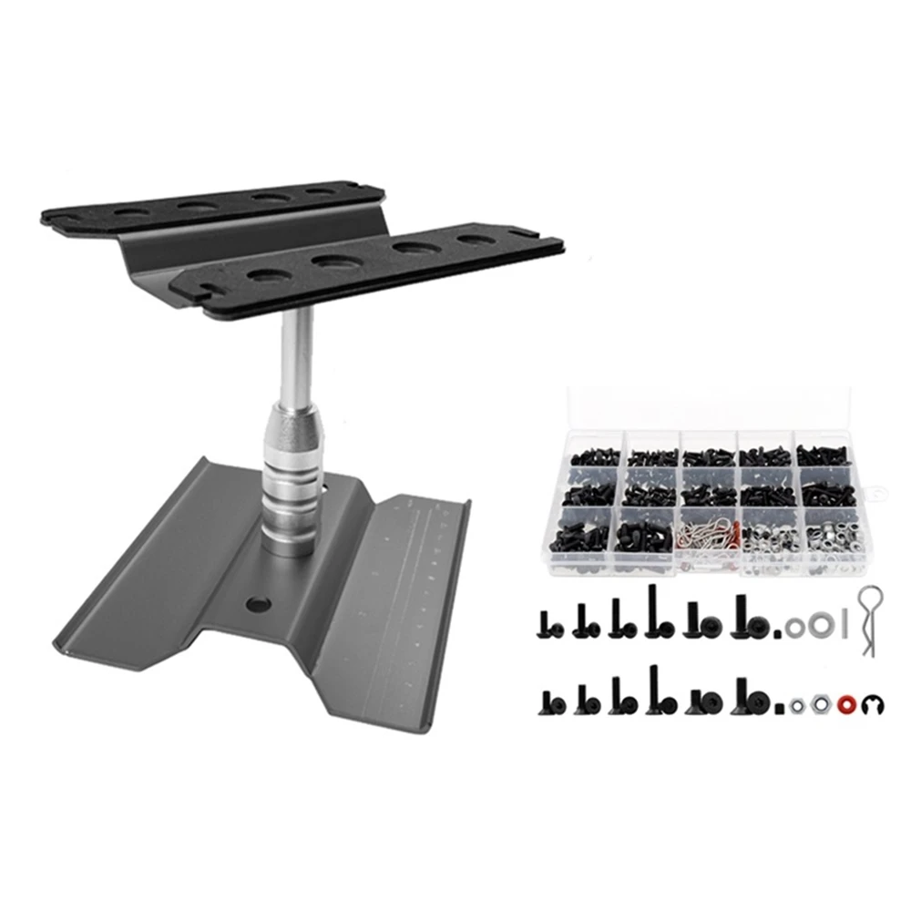 Подставка для ремонта автомобиля на радиоуправлении с поворотом на 360 градусов и набор винтов 520 шт., Ремонтный ящик для инструментов для 1/8 1/...
Подставка для ремонта автомобиля на радиоуправлении с поворотом на 360 градусов и набор винтов 520 шт., Ремонтный ящик для инструментов для 1/8 1/...