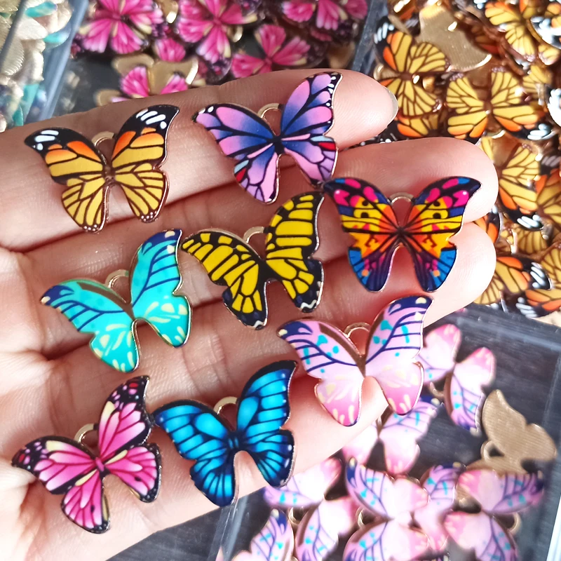 10pcs Line Drawing Colorful Butterfly Charm Metal Alloy Enamel Animal Charm Bracelet Earrings Jewelry Making Supplies DIY Crafts
10pcs Line Drawing Colorful Butterfly Charm Metal Alloy Enamel Animal Charm Bracelet Earrings Jewelry Making Supplies DIY Crafts