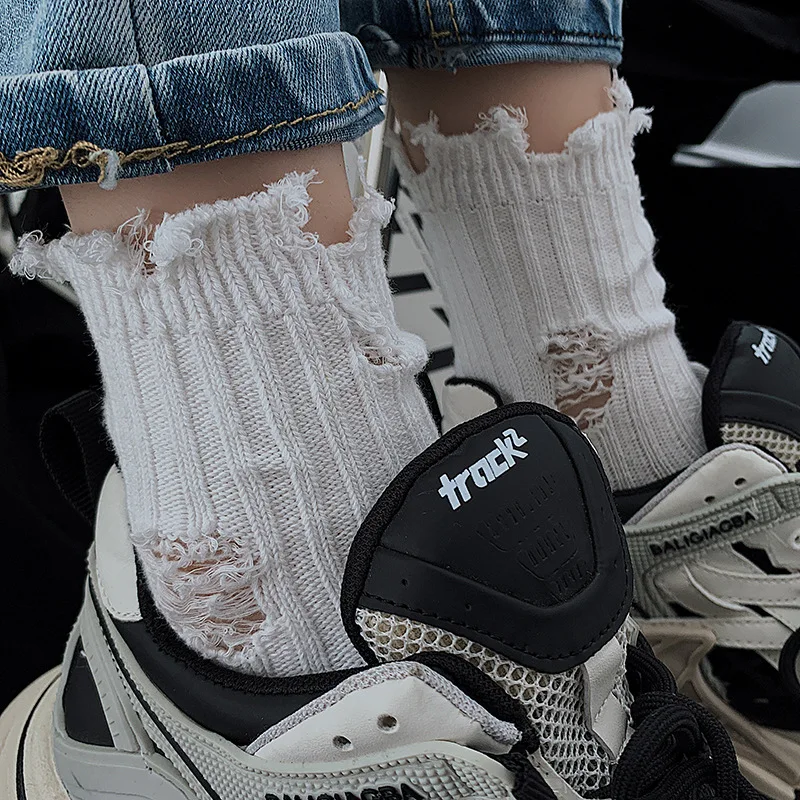 Ripped Socks Gothic Ribbed Female Broken Destroyed Socks Streetwear Knit Footwear Beggar Socks Women
Ripped Socks Gothic Ribbed Female Broken Destroyed Socks Streetwear Knit Footwear Beggar Socks Women