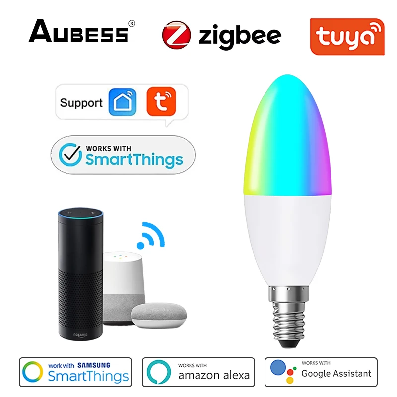 Tuya 5W Zigbee 3.0 Smart LED Light Bulb E14 LED Intelligent Dimmable Night Lamp Apply To Alexa Google Home Alice Echo For Home
Tuya 5W Zigbee 3.0 Smart LED Light Bulb E14 LED Intelligent Dimmable Night Lamp Apply To Alexa Google Home Alice Echo For Home