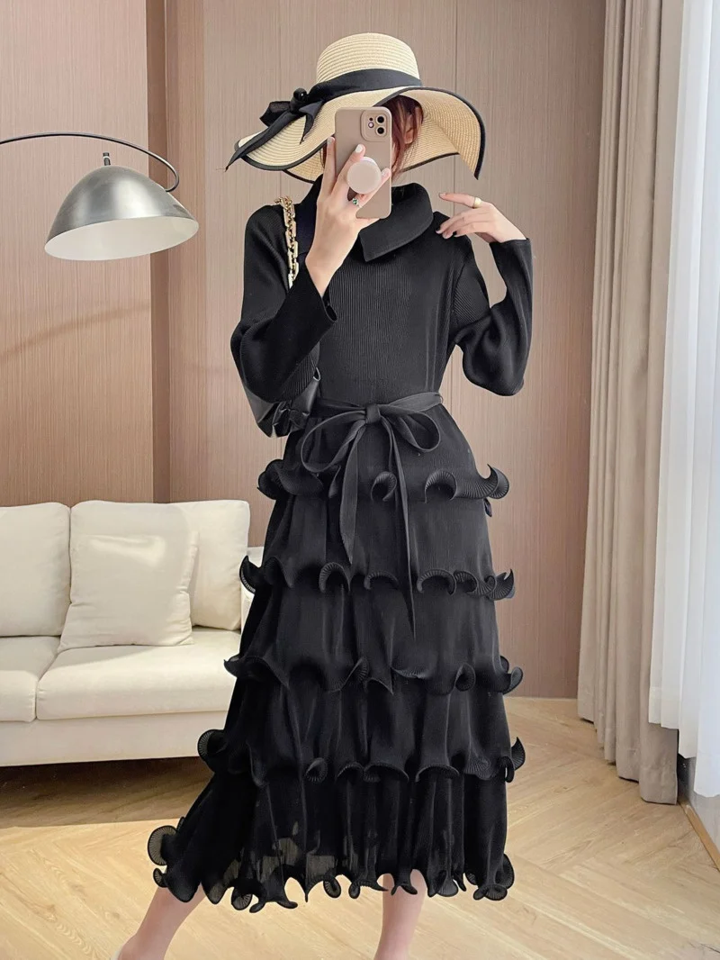 Pleated Dress TVVOVVIN For Ruffles Women Irregular Lapel Solid Long Sleeve Loose Fashion Belt Dresses Female Autumn New 2023 2JC
Pleated Dress TVVOVVIN For Ruffles Women Irregular Lapel Solid Long Sleeve Loose Fashion Belt Dresses Female Autumn New 2023 2JC