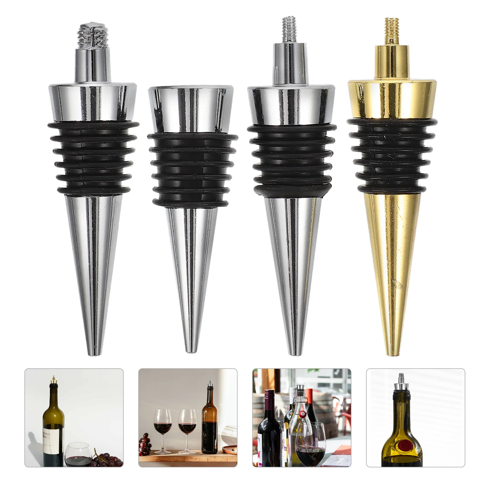 4 Pcs Bottle Stoppers Glass Bottles Champagne Bottle Stopper Grace Classic Bottle Stopper Zinc Alloy Reusable Plug Stopper
4 Pcs Bottle Stoppers Glass Bottles Champagne Bottle Stopper Grace Classic Bottle Stopper Zinc Alloy Reusable Plug Stopper