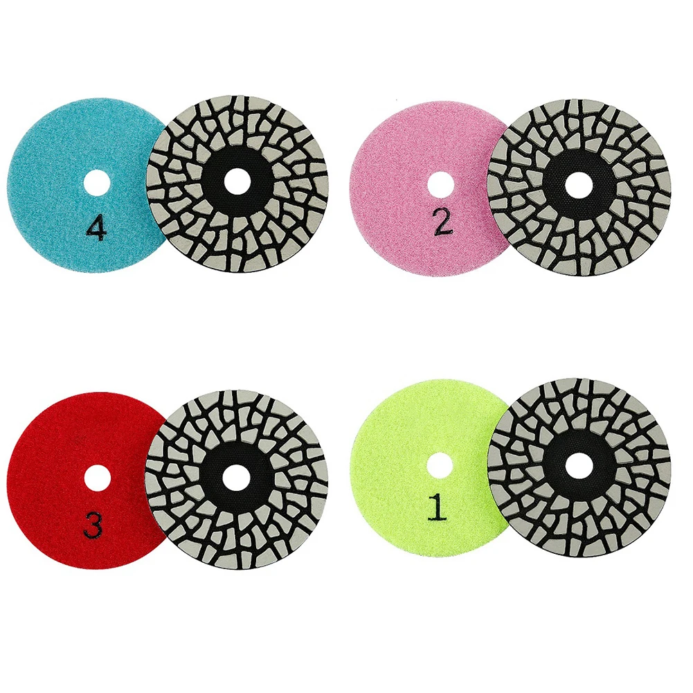 1 Pc 4 Inch 100mm Polishing Pad Dry Diamond Resin Powder Buffing Wheel 4 Steps For Granite Polishing Tool Polisher Accessories
1 Pc 4 Inch 100mm Polishing Pad Dry Diamond Resin Powder Buffing Wheel 4 Steps For Granite Polishing Tool Polisher Accessories