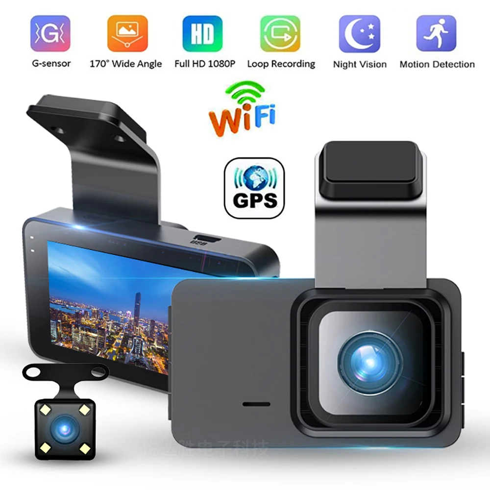 Car DVR WiFi 3.0" Full HD 1080P Dash Cam Rear View Night Vision Camera Video Recorder Black Box Auto Dashcam GPS Car Accessories
Car DVR WiFi 3.0" Full HD 1080P Dash Cam Rear View Night Vision Camera Video Recorder Black Box Auto Dashcam GPS Car Accessories