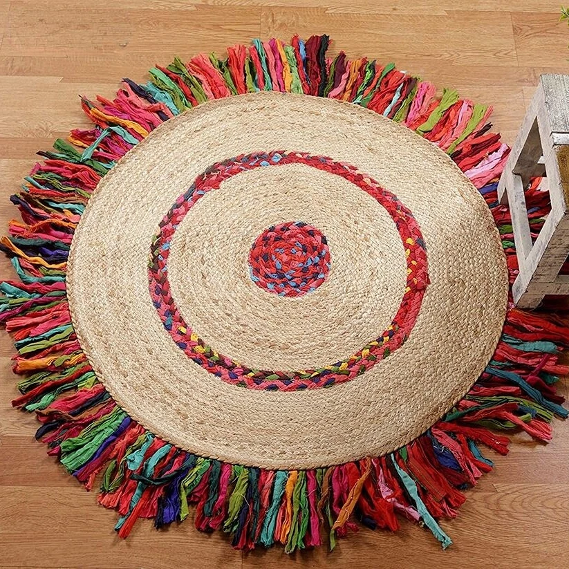 Carpet Natural Jute and Cotton Woven Handmade Rug Circular Modern Area Carpet Life Living Room Decoration
Carpet Natural Jute and Cotton Woven Handmade Rug Circular Modern Area Carpet Life Living Room Decoration