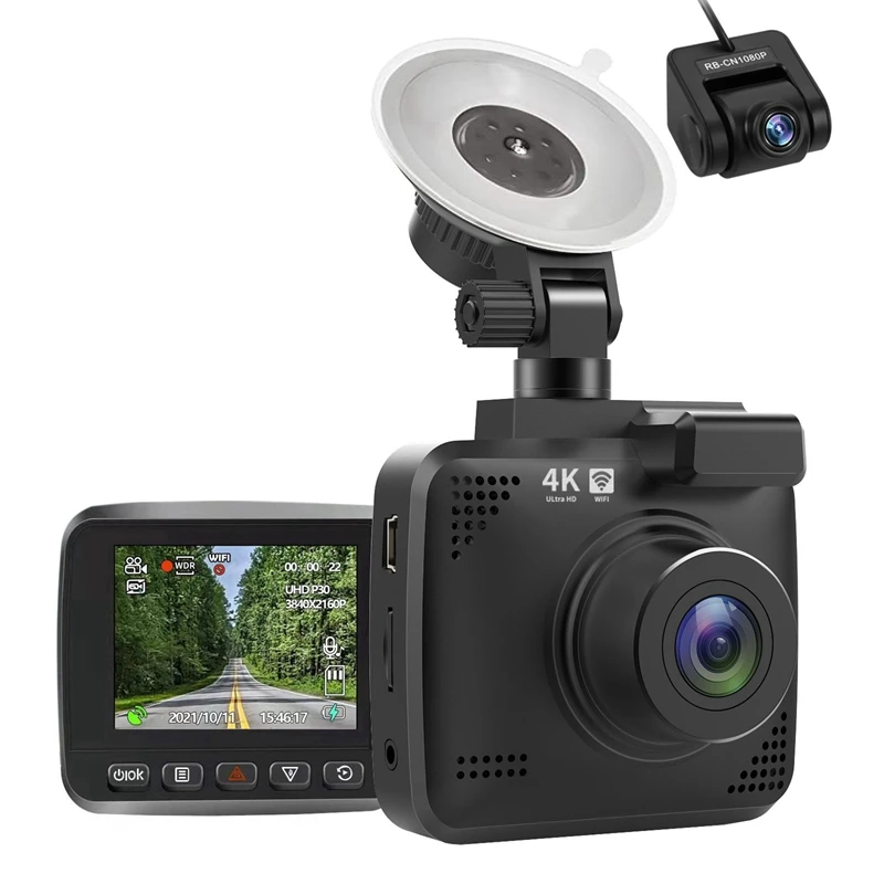 Cam Dual Lens 4K UHD Recording Car Camera DVR Night Vision WDR Built-In GPS Wi-Fi G-Sensor Motion Detection
Cam Dual Lens 4K UHD Recording Car Camera DVR Night Vision WDR Built-In GPS Wi-Fi G-Sensor Motion Detection
