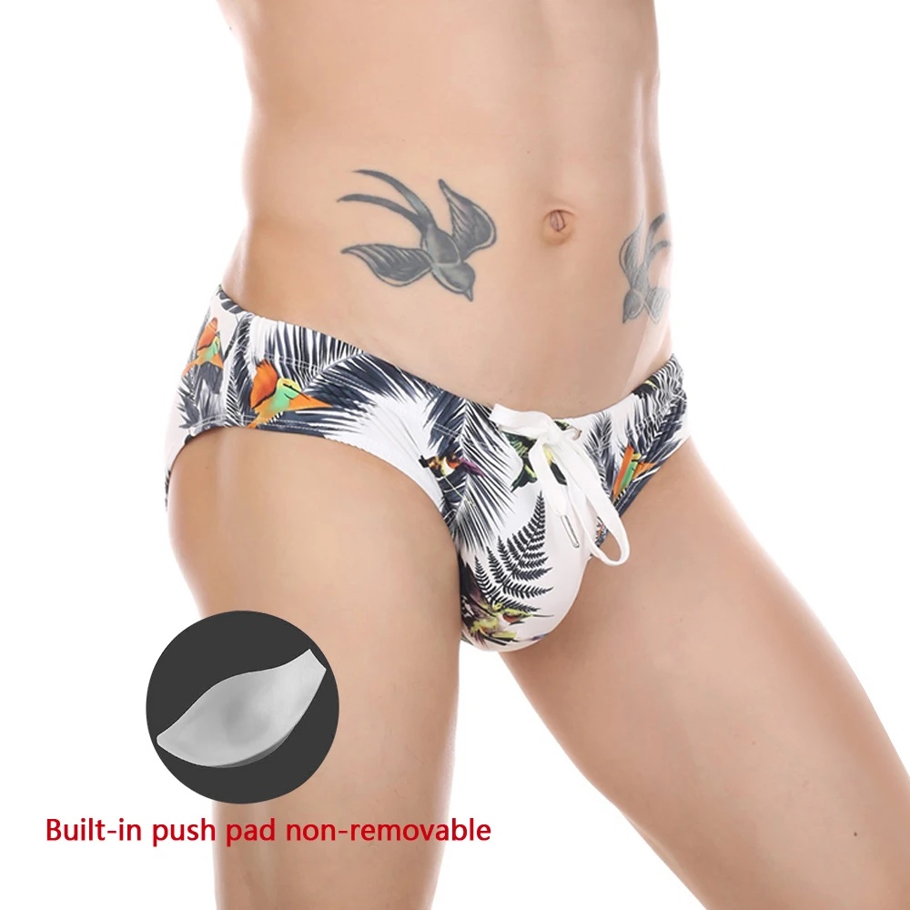Men New Style With Push Pad Printed Swim Shorts Europe America Fashion Sexy Low Waist Briefs Summer Beach Surf Quick Dry Bikinis
Men New Style With Push Pad Printed Swim Shorts Europe America Fashion Sexy Low Waist Briefs Summer Beach Surf Quick Dry Bikinis