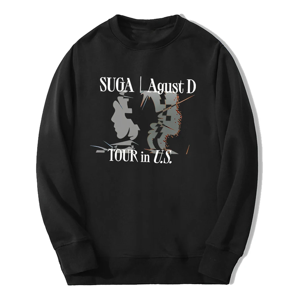

Kpop Suga Agust D Tour Merch Crewneck Long Sleeve Streetwear Men Women Sweatshirt Fashion Clothes