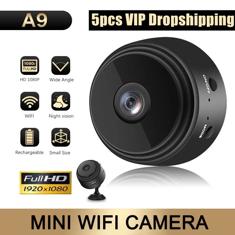 VIP Dropshipping 5 Pcs A9 WiFi Mini Camera 1080P HD Ip Camera Night Version Surveillance Cameras Wireless Camera Mini Camcorders
VIP Dropshipping 5 Pcs A9 WiFi Mini Camera 1080P HD Ip Camera Night Version Surveillance Cameras Wireless Camera Mini Camcorders