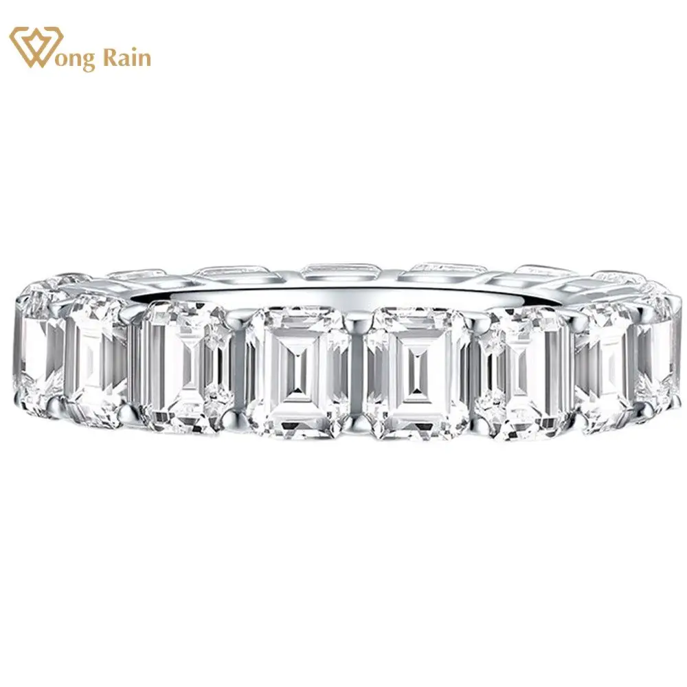 Wong Rain 925 Sterling Silver Emerald Cut Lab Sapphire High Carbon Diamonds Gemstone Wedding Band Engagement Ring Fine Jewelry
Wong Rain 925 Sterling Silver Emerald Cut Lab Sapphire High Carbon Diamonds Gemstone Wedding Band Engagement Ring Fine Jewelry