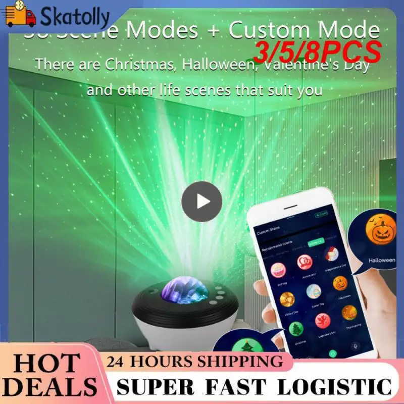 3/5/8PCS Music Playback Music Projection Night Light Pc Pvc Projector Lamp Timing Function Table Lamp
3/5/8PCS Music Playback Music Projection Night Light Pc Pvc Projector Lamp Timing Function Table Lamp