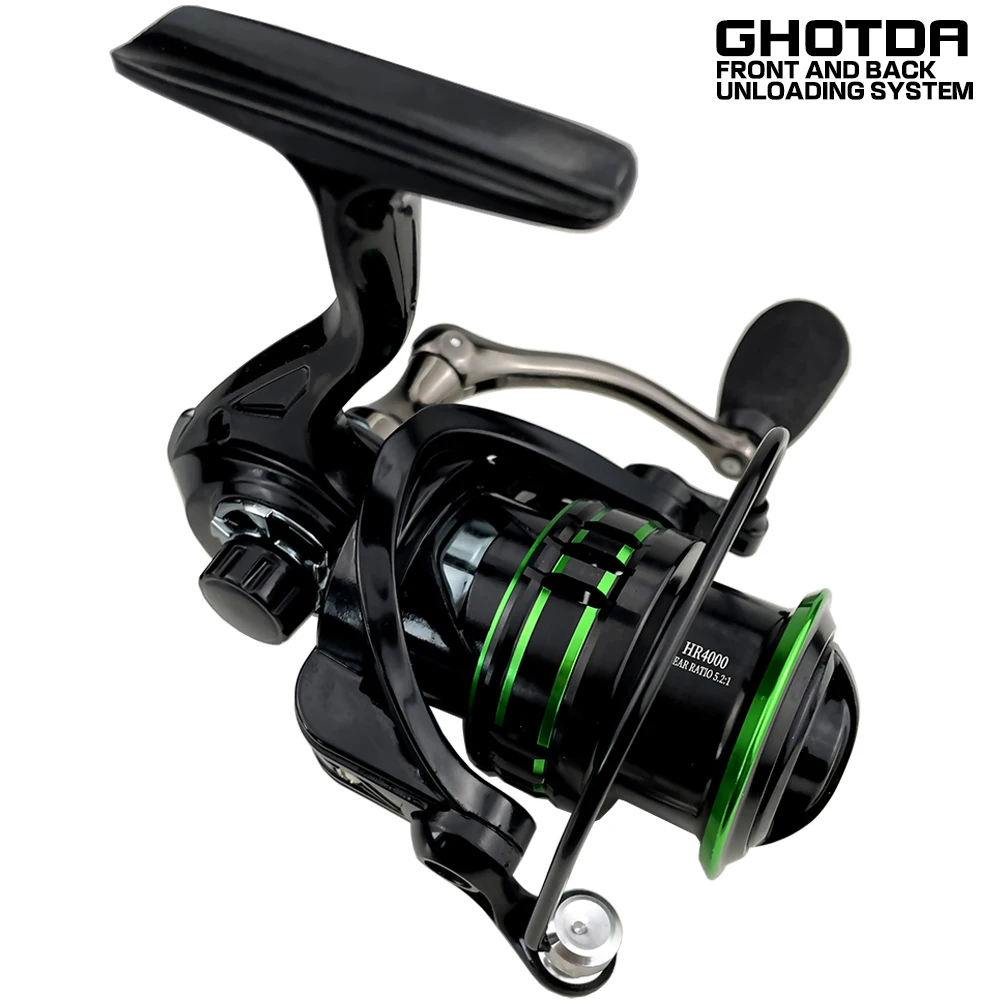 Best Quality Lightweight Spinning Reel HR 2000 3000 4000 5000 5.2:1 Fishing Reels Tackle for Trout Peche Bass Pike Zander
Best Quality Lightweight Spinning Reel HR 2000 3000 4000 5000 5.2:1 Fishing Reels Tackle for Trout Peche Bass Pike Zander