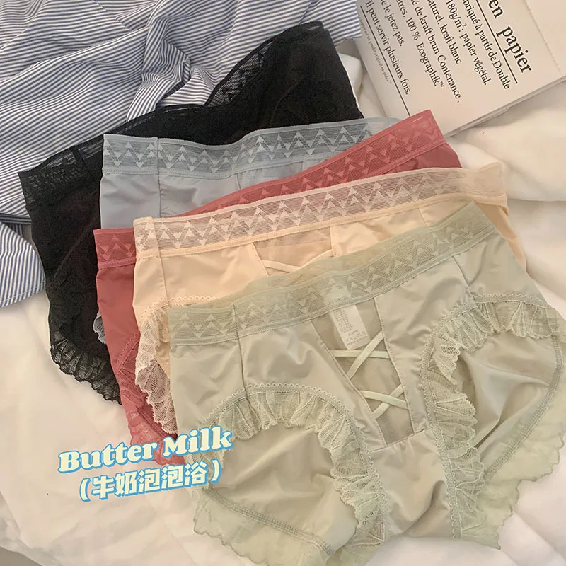 Women's Underwear Panty Sexy Lace Panties Girl Traceless Bandage Briefs Mid Waist Seamless Underpants Female Lingerie One Size
Women's Underwear Panty Sexy Lace Panties Girl Traceless Bandage Briefs Mid Waist Seamless Underpants Female Lingerie One Size