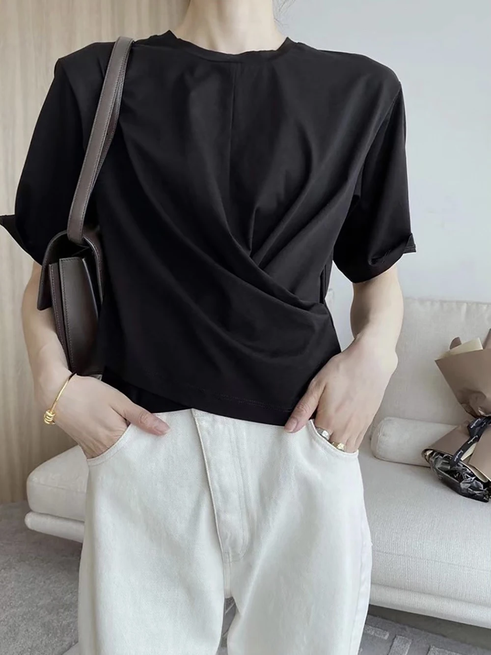 ZESSAM Simple Solid Graphic Print Women T-Shirt Summer O-Neck Short Sleeve Cross Lady Pullover Classic Casual Femme Top 2022
ZESSAM Simple Solid Graphic Print Women T-Shirt Summer O-Neck Short Sleeve Cross Lady Pullover Classic Casual Femme Top 2022