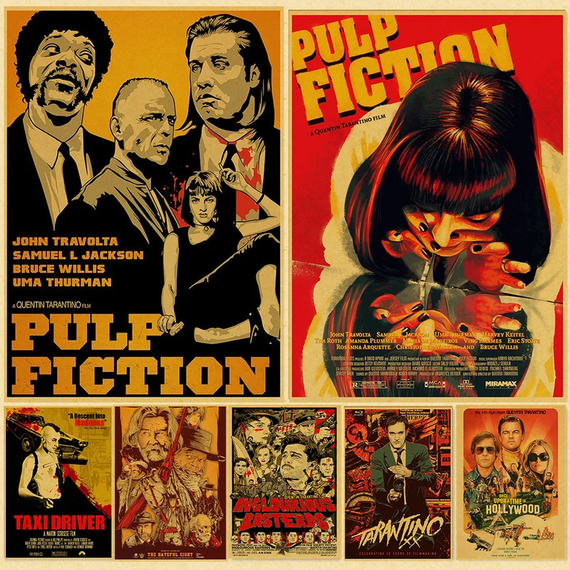 Quentin Tarantino Movie Retro Frame Poster Pulp Fiction Inglourious Basterds Posters Kraft Paper Art Wall Home Room Decoration
Quentin Tarantino Movie Retro Frame Poster Pulp Fiction Inglourious Basterds Posters Kraft Paper Art Wall Home Room Decoration