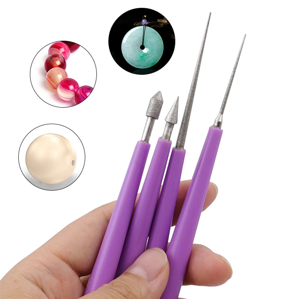 4pcs Diamond Pearl Glass Beads Tipped Reaming File Reamer Jewelry Tools Diamond Needle File Sets Beading Hole Enlarger Tools
4pcs Diamond Pearl Glass Beads Tipped Reaming File Reamer Jewelry Tools Diamond Needle File Sets Beading Hole Enlarger Tools