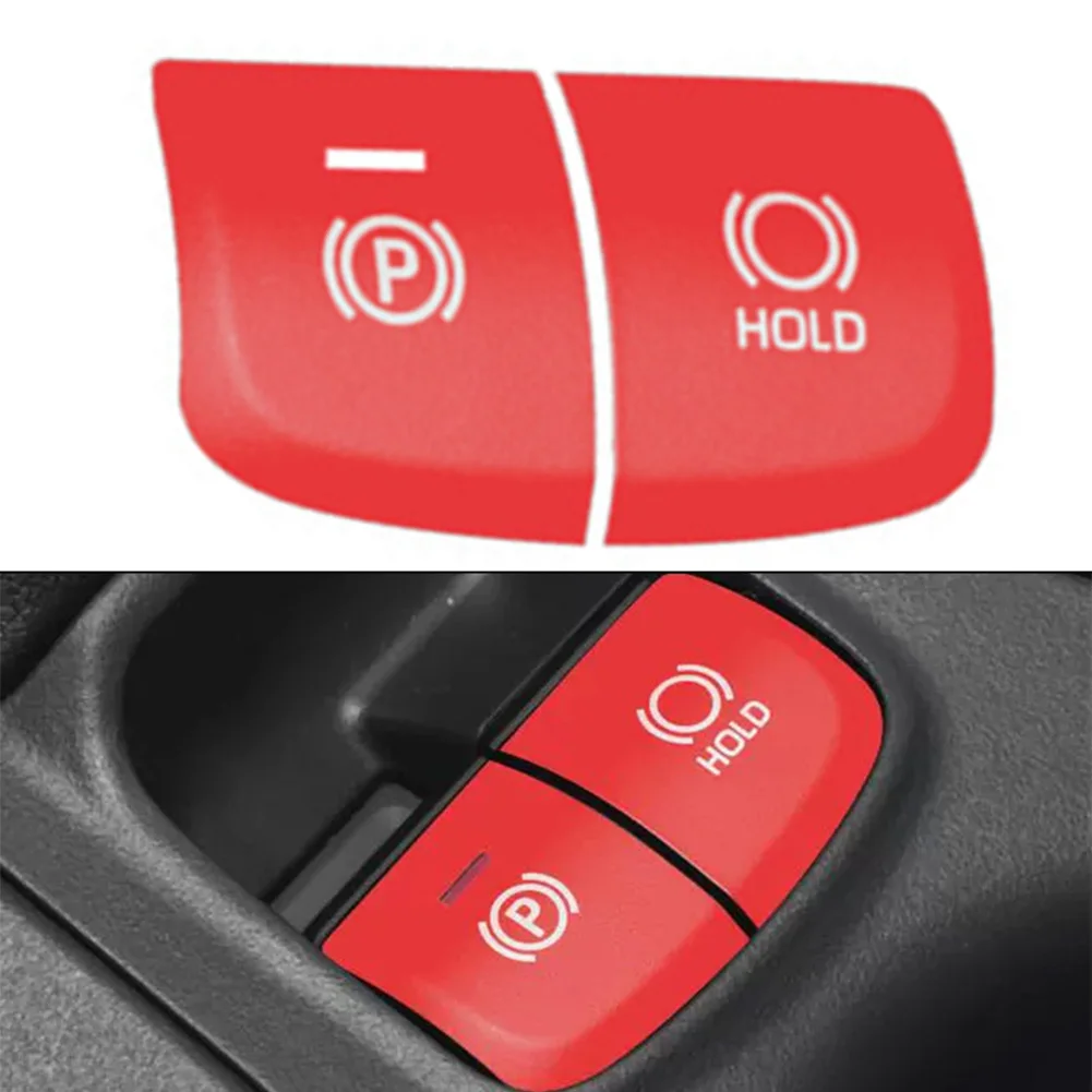 

Car Button Trim Gear Never Fade Red Trim Waterproof Accessories Button Frame Aluminium Alloy Brand New Premium ABS