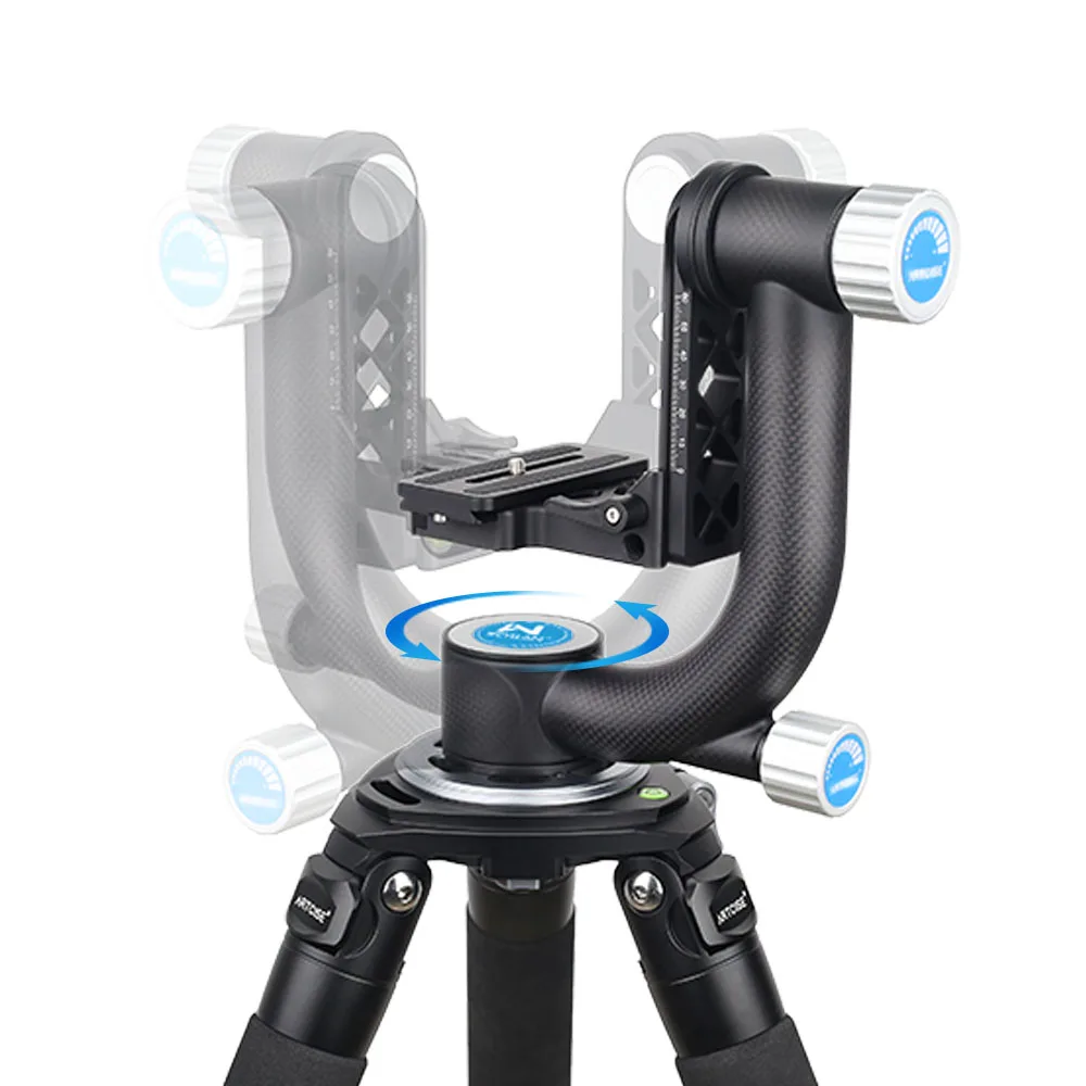 Professional Gimbal Tripod Head 360 Degree Panoramic Carbon Fiber Gimbal Head with Quick Release Plate for DSLR Camera GH6
Professional Gimbal Tripod Head 360 Degree Panoramic Carbon Fiber Gimbal Head with Quick Release Plate for DSLR Camera GH6