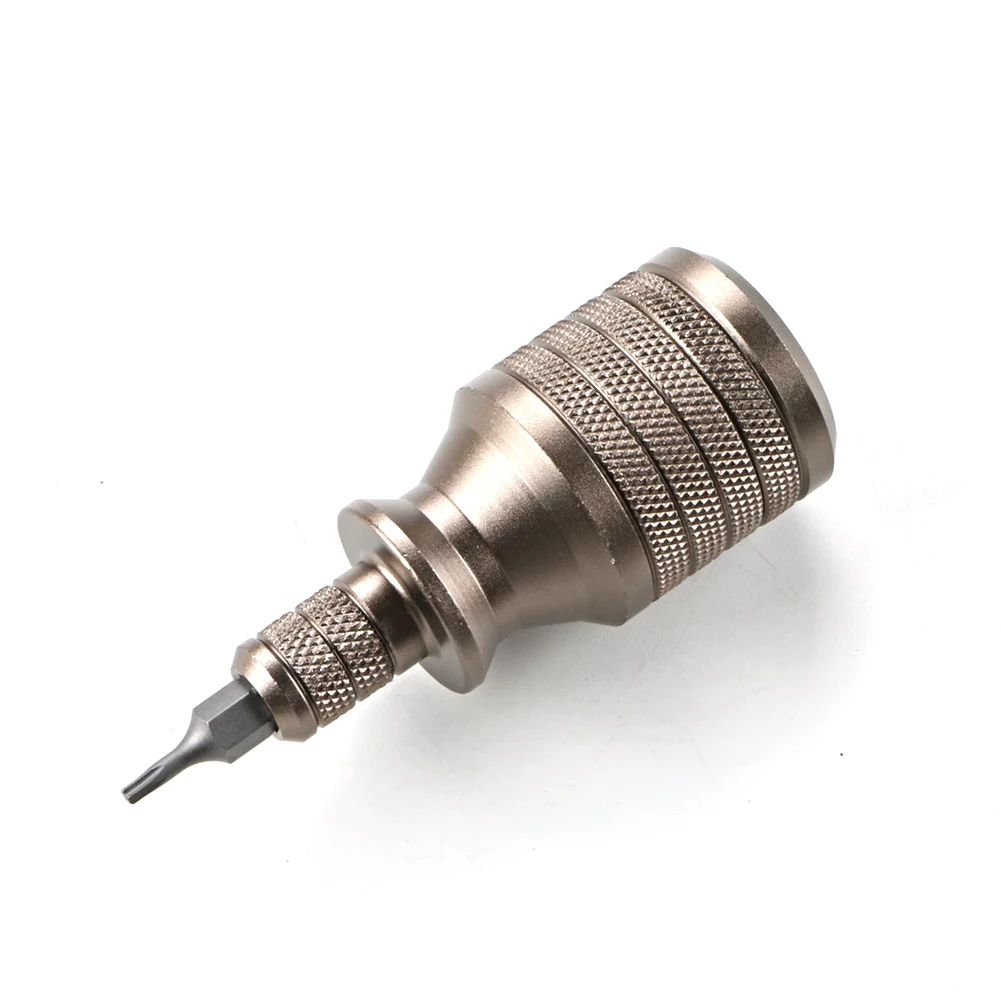 Portable EDC Ratchet Screwdriver Mini Aluminum Alloy Screwdriver Tools Set 1/4 Inch 1set 6 Bits Titanium Alloy
Portable EDC Ratchet Screwdriver Mini Aluminum Alloy Screwdriver Tools Set 1/4 Inch 1set 6 Bits Titanium Alloy