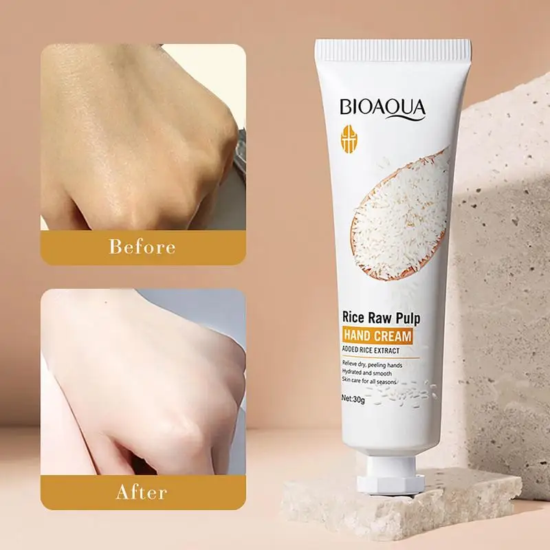 

Rice Hand Cream Volumizing Rejuvenating Ultra Wrinkles Nourishing Moisturizing Refreshing Non-Greasy Face Hand Boady Care Cream