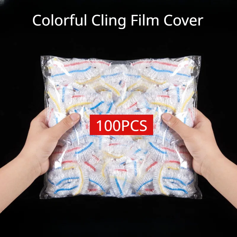 

Cover Food Kitchen Dust Fresh-keeping Plastic Elastic Grade Bag Accessories Cover Disposable Cling Film Colorful Refrigerator