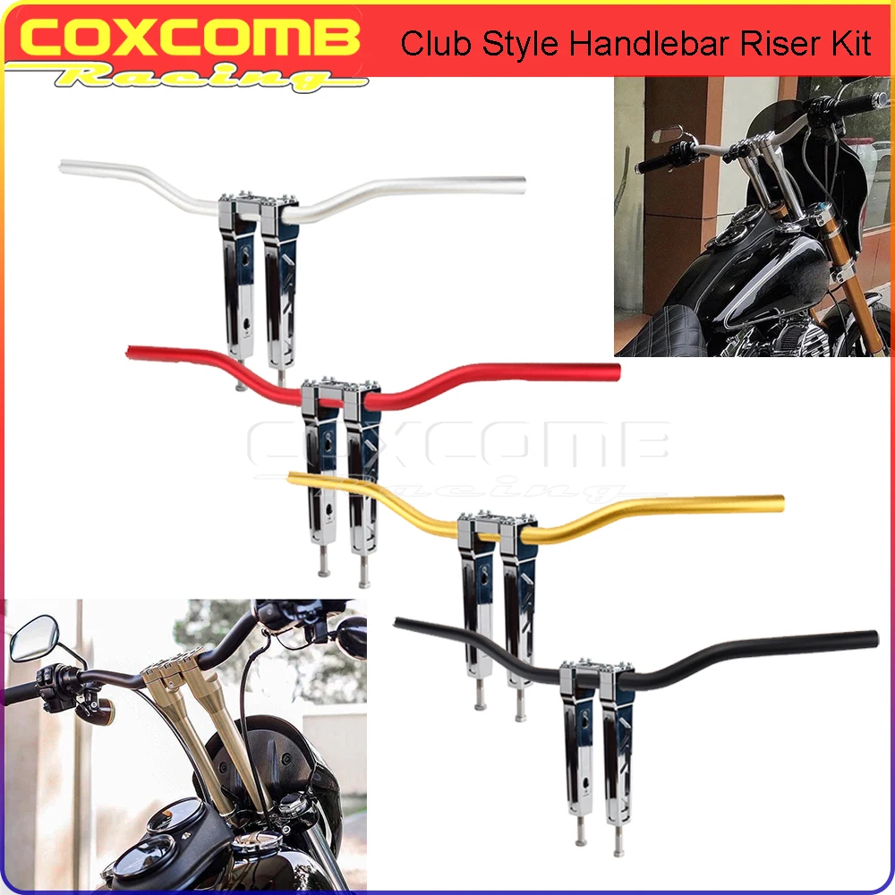 38mm StreetTech Straight Upright Clubstyle Handlebar Riser 1-1/2" Clamp 4"-14" Chrome Risers For Harley Heritage Deluxe Slim 883
38mm StreetTech Straight Upright Clubstyle Handlebar Riser 1-1/2" Clamp 4"-14" Chrome Risers For Harley Heritage Deluxe Slim 883