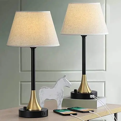 JUNS Table Lamps Set of 2, Bedside Nightstand Lamps with Dual USB Charging Ports, Desk Lamps with Metal Base Fabric Lamp Shade f
JUNS Table Lamps Set of 2, Bedside Nightstand Lamps with Dual USB Charging Ports, Desk Lamps with Metal Base Fabric Lamp Shade f