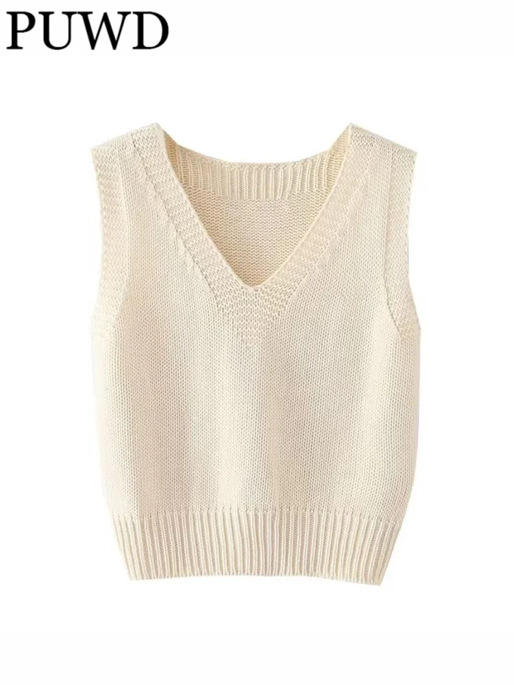 PUWD Casual Women Beige V Neck Loose Tank 2022 Summer Fashion Ladies Casual Female Knitted Sleeveless Solid Color Tank
PUWD Casual Women Beige V Neck Loose Tank 2022 Summer Fashion Ladies Casual Female Knitted Sleeveless Solid Color Tank
