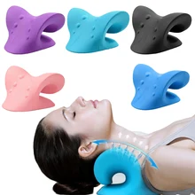 Neck Shoulder Stretcher Relaxer Pillow Neck Massage Cervical Chiropractic Traction Device Pillow for Pain Relief Body