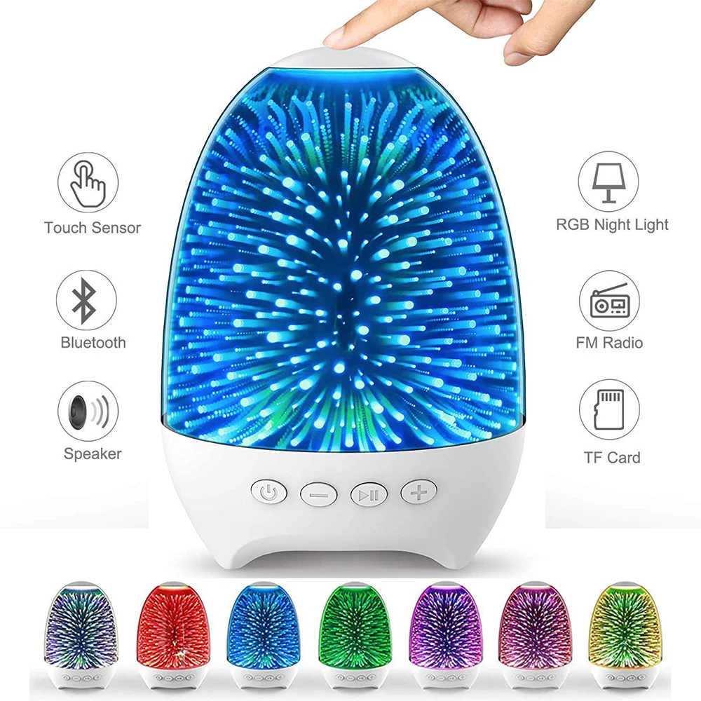 3D Fireworks Night Light USB Bluetooth Speaker 7 Color Touch Control LED Bedside Lamp for Kids Gift Room Rechargeable Table Lamp
3D Fireworks Night Light USB Bluetooth Speaker 7 Color Touch Control LED Bedside Lamp for Kids Gift Room Rechargeable Table Lamp