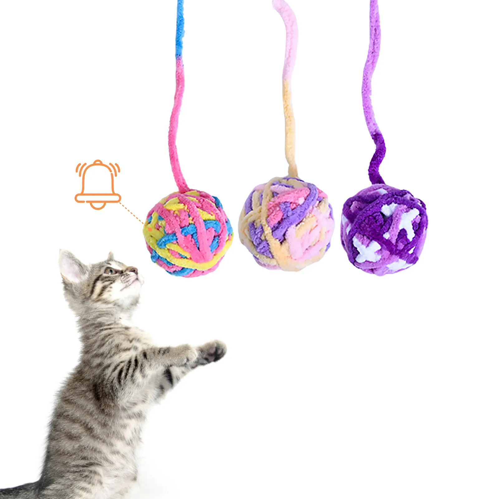 Cat Bell Toys Colorful Soft Fuzzy Balls Built-In Bell For Cats Handmade Soft Fuzzy Woolen Yarn Balls For Cats Doing Exercise And
Cat Bell Toys Colorful Soft Fuzzy Balls Built-In Bell For Cats Handmade Soft Fuzzy Woolen Yarn Balls For Cats Doing Exercise And