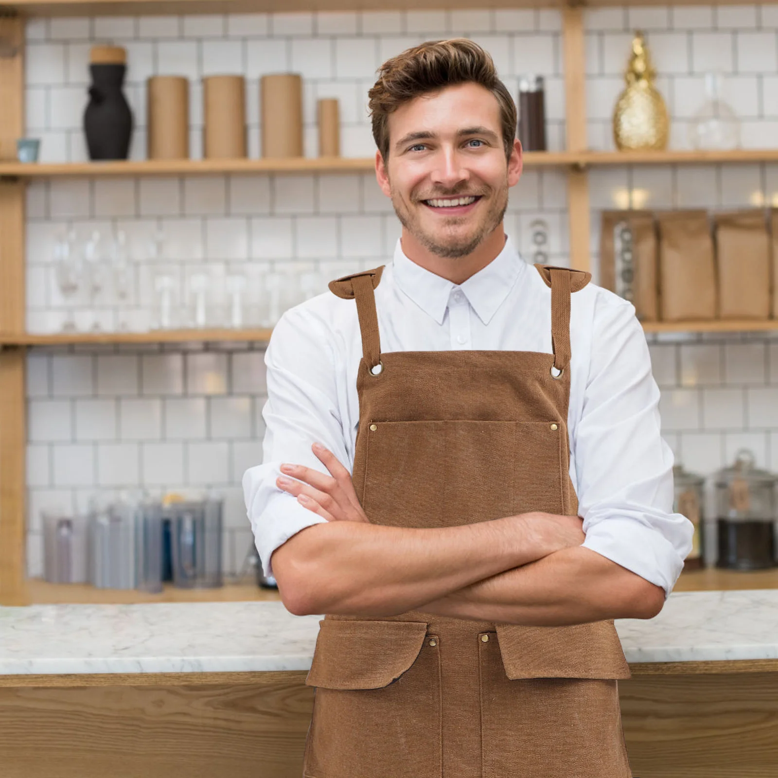 Replacement Dirt-resistant Wear-resistant Waiter Apron Chef Apron Work Apron Cooking Apron With Pockets Shop Apron
Replacement Dirt-resistant Wear-resistant Waiter Apron Chef Apron Work Apron Cooking Apron With Pockets Shop Apron
