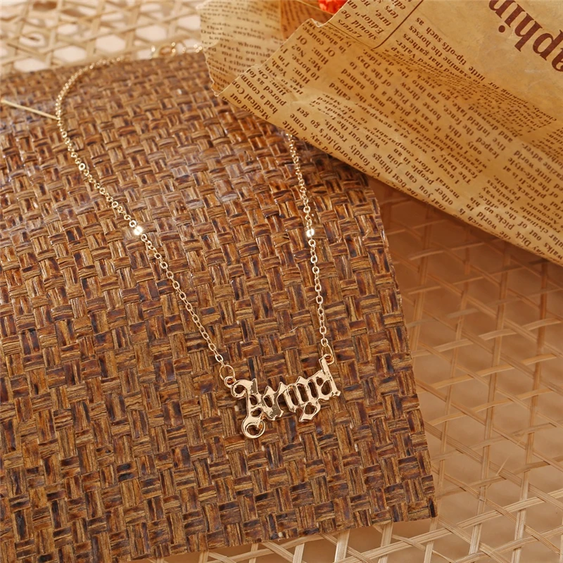 Women Jewelry English Alphabet Necklace Temperament Clavicle Chain Party Accessories
Women Jewelry English Alphabet Necklace Temperament Clavicle Chain Party Accessories