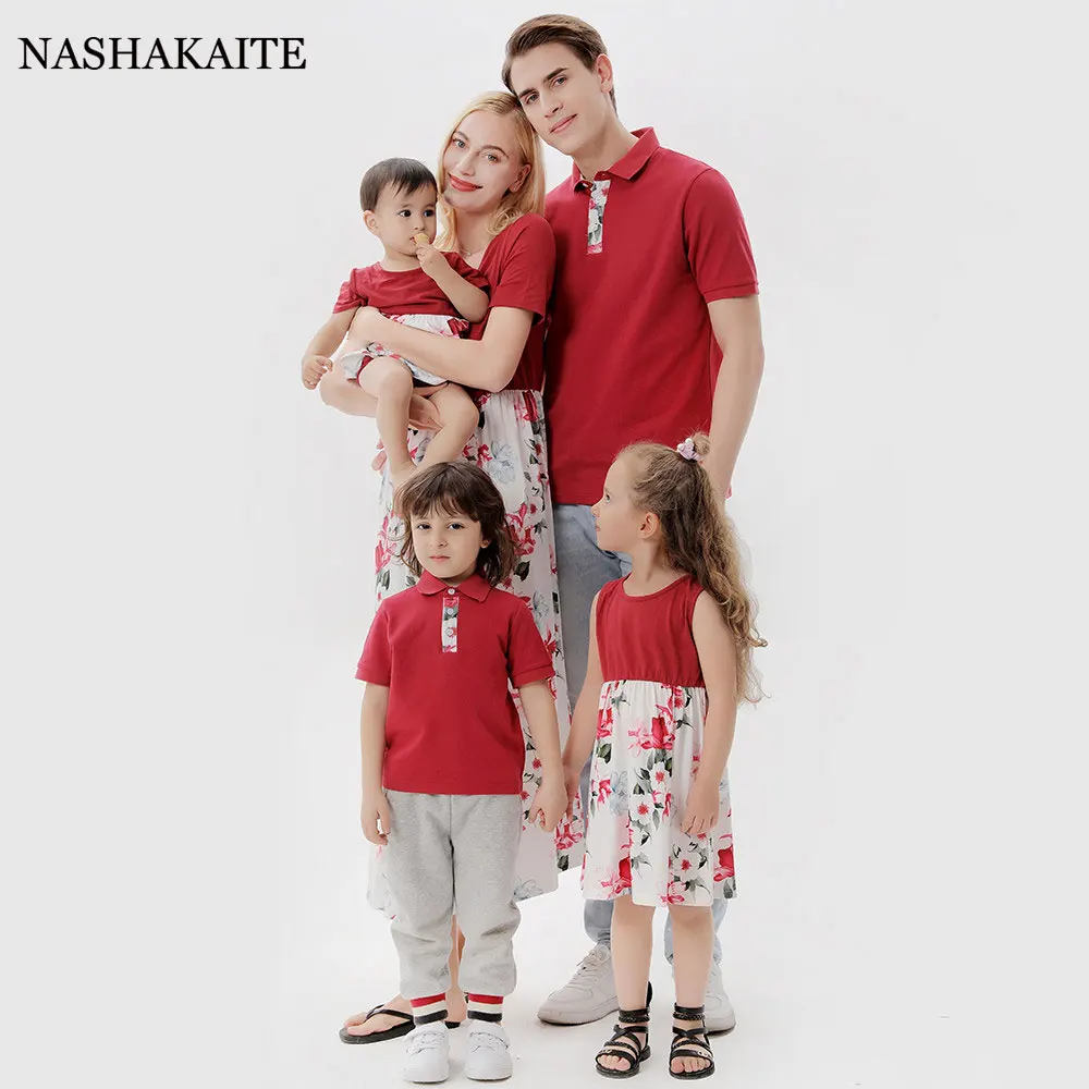 Summer Family Matching Clothes Floral Print Mother Daughter Dress Sets Mommy And Me Dad Son Polo Shirt Matching Family Outfits
Summer Family Matching Clothes Floral Print Mother Daughter Dress Sets Mommy And Me Dad Son Polo Shirt Matching Family Outfits