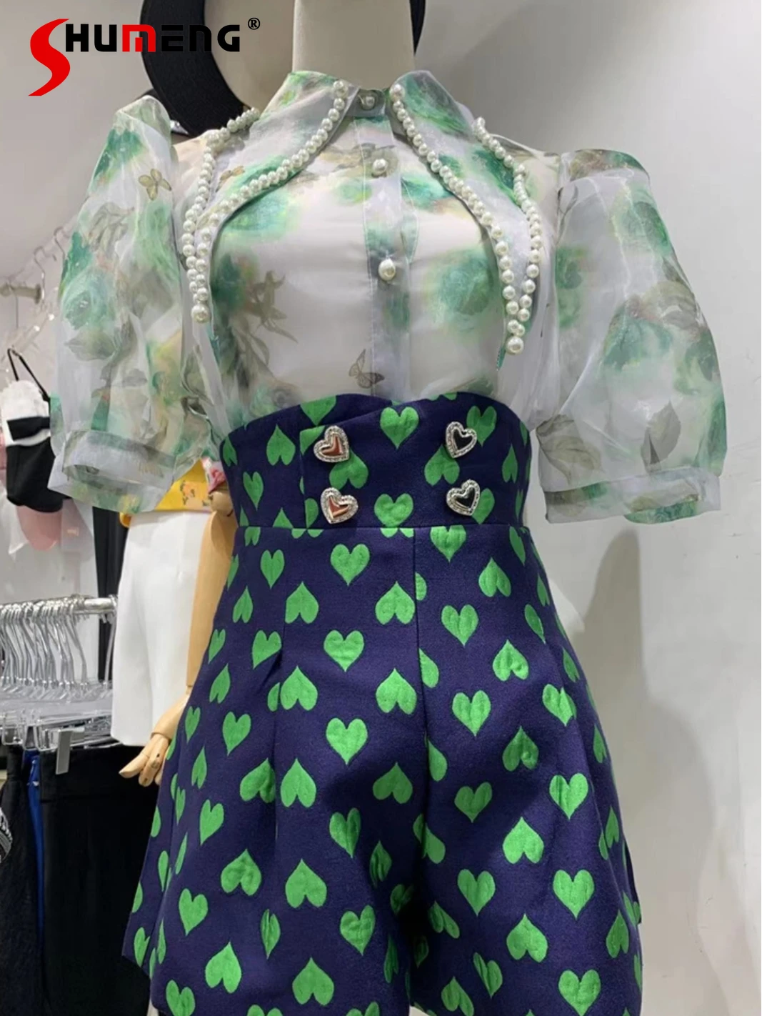 Heavy Beads Puff Short Sleeve Blouse Women Vintage Print Short Top Slimming Office Ladies Blusas 2022 Summer New Camisas Mujer
Heavy Beads Puff Short Sleeve Blouse Women Vintage Print Short Top Slimming Office Ladies Blusas 2022 Summer New Camisas Mujer