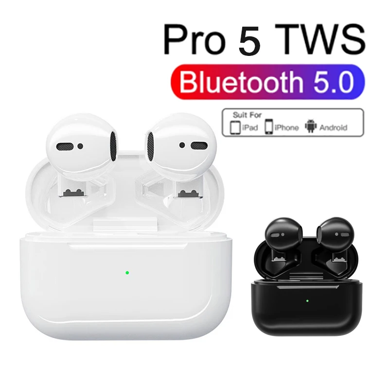 TWS Pro 5 Bluetooth Headset Earphones Stereo Wireless Headphones In-Ear Earbuds Sports HiFi Hands-Free Headsets With Microphone
TWS Pro 5 Bluetooth Headset Earphones Stereo Wireless Headphones In-Ear Earbuds Sports HiFi Hands-Free Headsets With Microphone