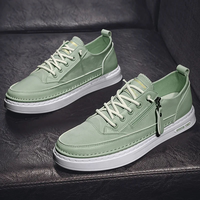 Men Casual Shoes for Man Spring Summer New Street Flat Skateboard Shoes Youth Leather Canvas Trend Zipper Sneakers
Men Casual Shoes for Man Spring Summer New Street Flat Skateboard Shoes Youth Leather Canvas Trend Zipper Sneakers