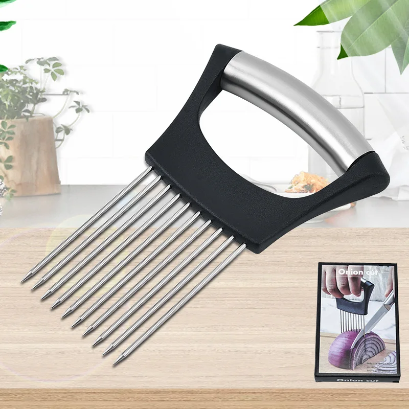 1pcs 304 Stainless Steel Onion Pin Holder Onion Plug Kitchen Supplies Onion Fork Onion Cut Loose Meat Pin Kitchen Gadgets
1pcs 304 Stainless Steel Onion Pin Holder Onion Plug Kitchen Supplies Onion Fork Onion Cut Loose Meat Pin Kitchen Gadgets