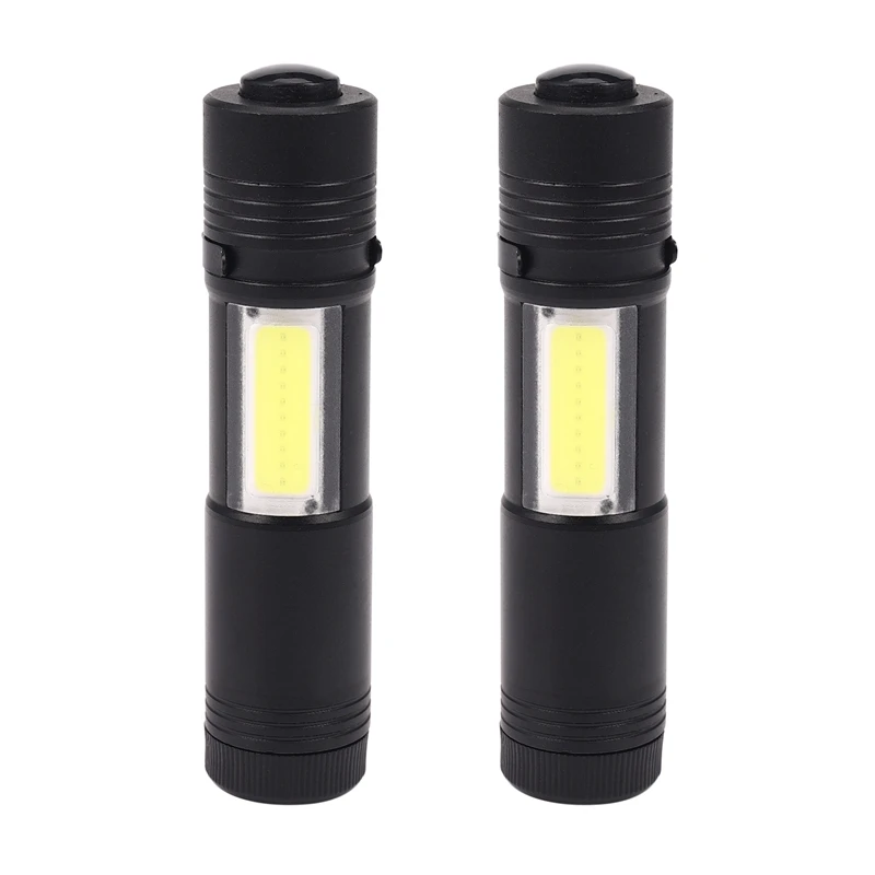 2X New Mini Portable Q5 LED Flashlight XPE&COB Work Light Lanterna Powerful Pen Torch Lamp 4 Modes Use 14500 Or AA
2X New Mini Portable Q5 LED Flashlight XPE&COB Work Light Lanterna Powerful Pen Torch Lamp 4 Modes Use 14500 Or AA