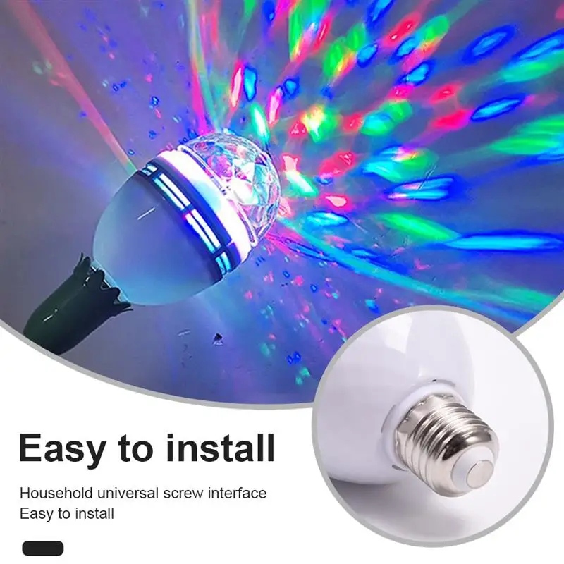 E27 3W RGB LED Lamp Bulb Magic Color Projector Auto Rotating Stage Light Flexible Light Lamp Bulb Adapter For Party KTV Disco
E27 3W RGB LED Lamp Bulb Magic Color Projector Auto Rotating Stage Light Flexible Light Lamp Bulb Adapter For Party KTV Disco