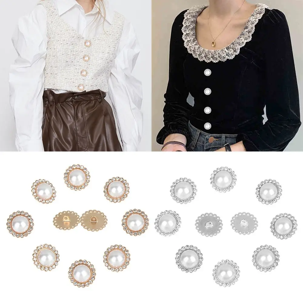 10Pcs High Quality Needlework DIY Sewing Button Shiny Rhinestone Shirt Buttons Sewing Accessories Pearl Clothing Buttons
10Pcs High Quality Needlework DIY Sewing Button Shiny Rhinestone Shirt Buttons Sewing Accessories Pearl Clothing Buttons