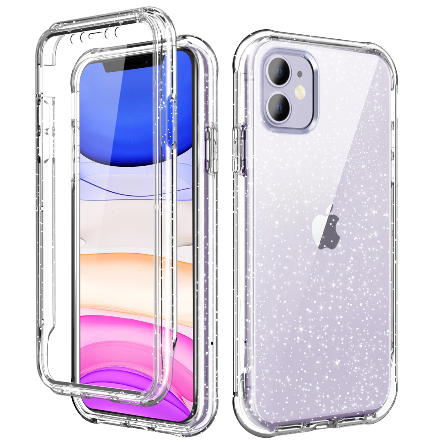 Прозрачный силиконовый чехол для iPhone 11 6,1 дюйма, двухслойная гибридная ударопрочная мягкая задняя крышка из ТПУ
Прозрачный силиконовый чехол для iPhone 11 6,1 дюйма, двухслойная гибридная ударопрочная мягкая задняя крышка из ТПУ