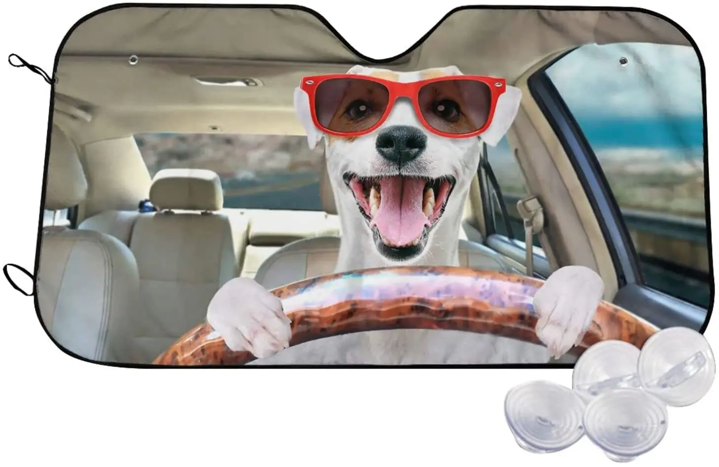 Funny Dog Driving Windshield Sun Shade for Most Cars SUV Truck -Blocks UV Rays Sun Visor Protector-Foldable Car Front Window Sun
Funny Dog Driving Windshield Sun Shade for Most Cars SUV Truck -Blocks UV Rays Sun Visor Protector-Foldable Car Front Window Sun