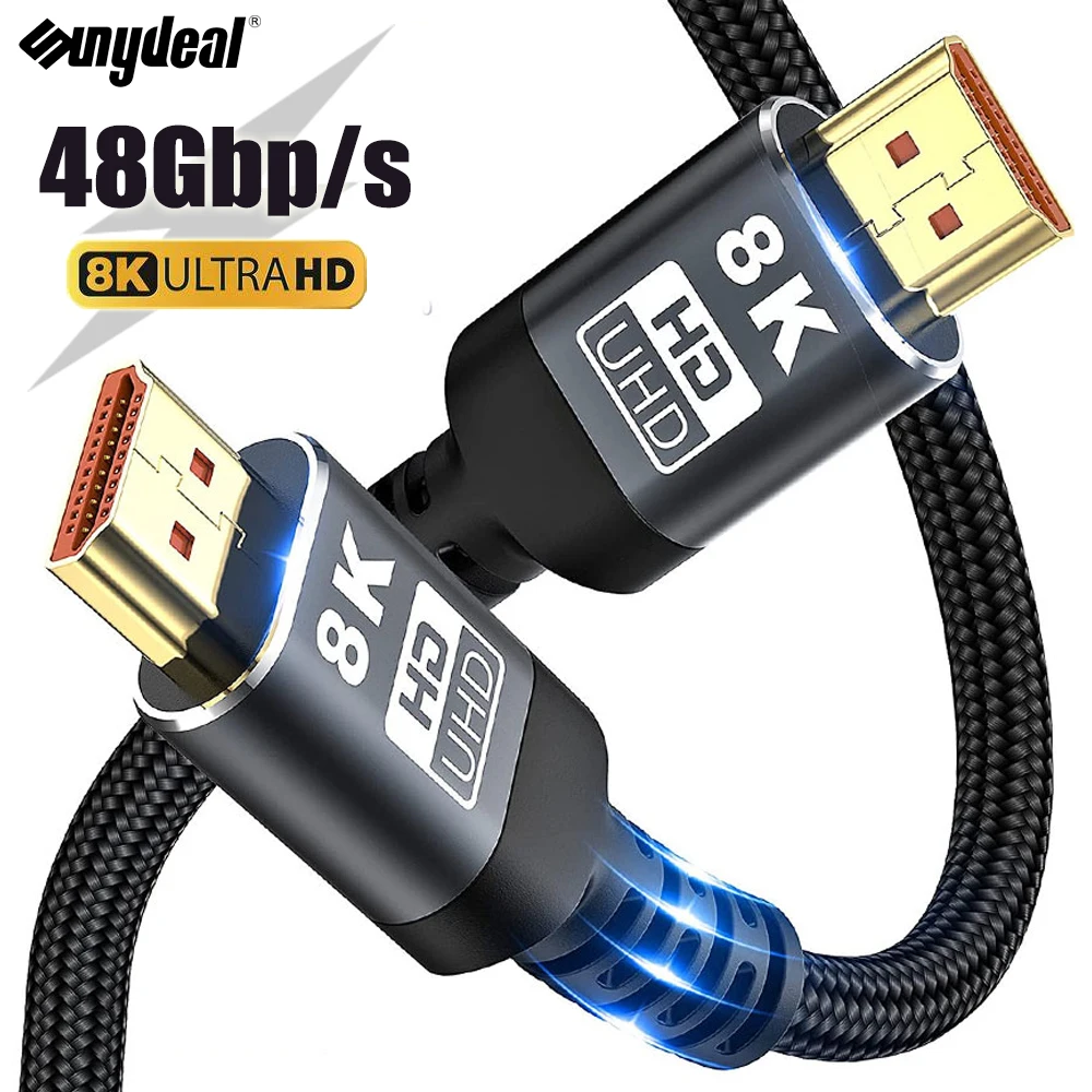 4K 8K UHD Cable 60HZ 120HZ HDMI-Compatible 2.1 Male Cable 48Gbps HDR Quality For HD TV Box PS5 PS4 PC Computer Monitor Projector
4K 8K UHD Cable 60HZ 120HZ HDMI-Compatible 2.1 Male Cable 48Gbps HDR Quality For HD TV Box PS5 PS4 PC Computer Monitor Projector
